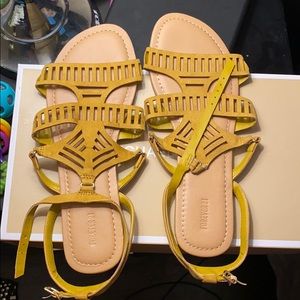 Golden yellow sandals